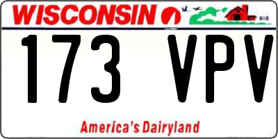 WI license plate 173VPV