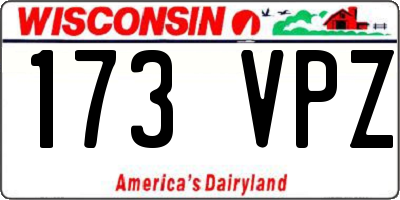 WI license plate 173VPZ
