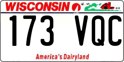 WI license plate 173VQC