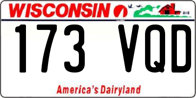 WI license plate 173VQD