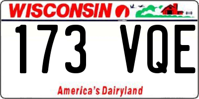 WI license plate 173VQE