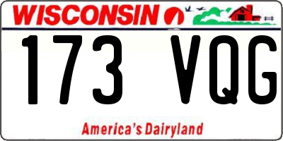 WI license plate 173VQG