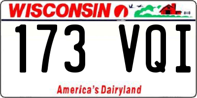 WI license plate 173VQI