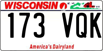 WI license plate 173VQK