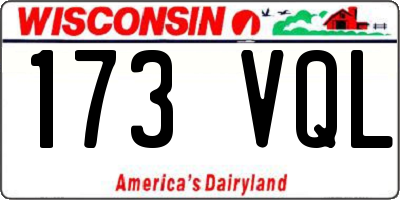 WI license plate 173VQL