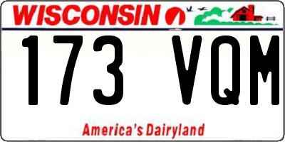 WI license plate 173VQM