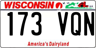 WI license plate 173VQN
