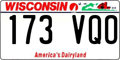 WI license plate 173VQO