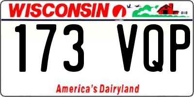 WI license plate 173VQP