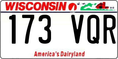 WI license plate 173VQR