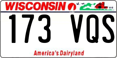 WI license plate 173VQS