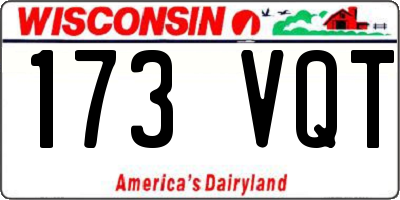 WI license plate 173VQT