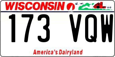 WI license plate 173VQW