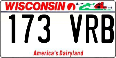 WI license plate 173VRB