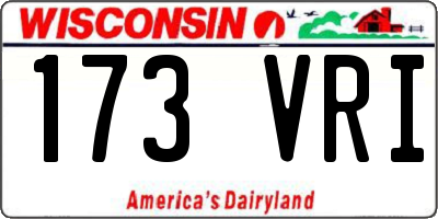 WI license plate 173VRI