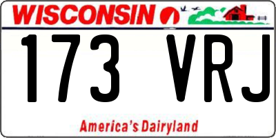WI license plate 173VRJ