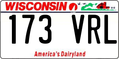 WI license plate 173VRL