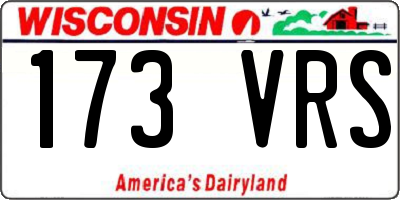 WI license plate 173VRS