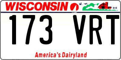 WI license plate 173VRT