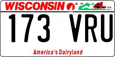 WI license plate 173VRU