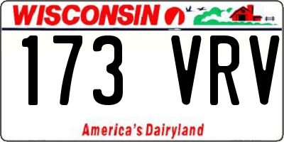 WI license plate 173VRV