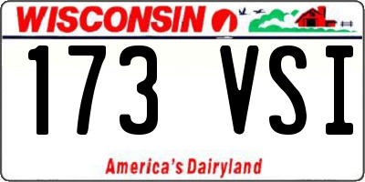 WI license plate 173VSI