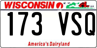 WI license plate 173VSQ