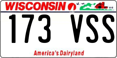 WI license plate 173VSS