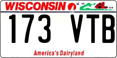 WI license plate 173VTB