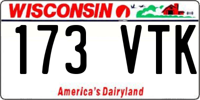 WI license plate 173VTK