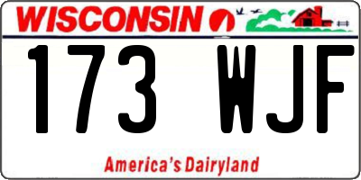 WI license plate 173WJF