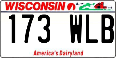 WI license plate 173WLB