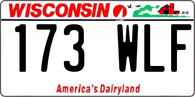 WI license plate 173WLF