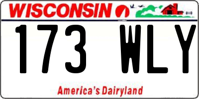 WI license plate 173WLY