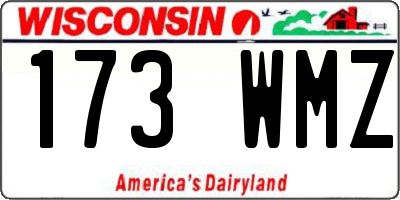 WI license plate 173WMZ