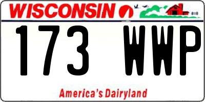 WI license plate 173WWP