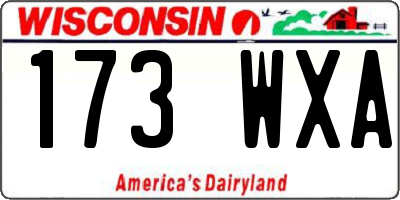 WI license plate 173WXA