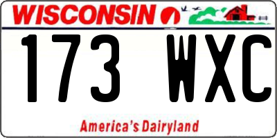 WI license plate 173WXC