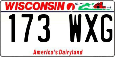 WI license plate 173WXG