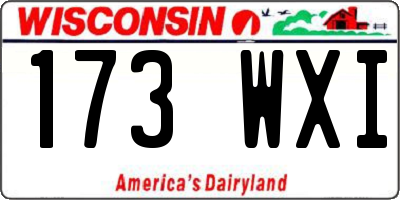 WI license plate 173WXI