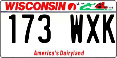 WI license plate 173WXK
