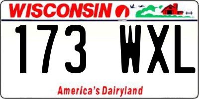 WI license plate 173WXL