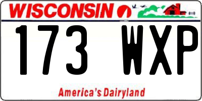 WI license plate 173WXP