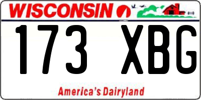 WI license plate 173XBG