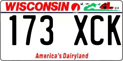 WI license plate 173XCK