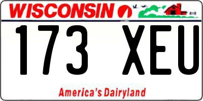 WI license plate 173XEU