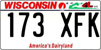 WI license plate 173XFK