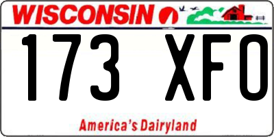 WI license plate 173XFO
