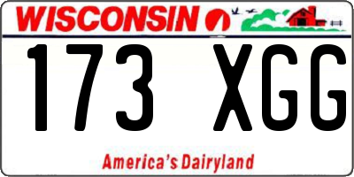 WI license plate 173XGG