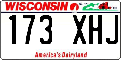 WI license plate 173XHJ